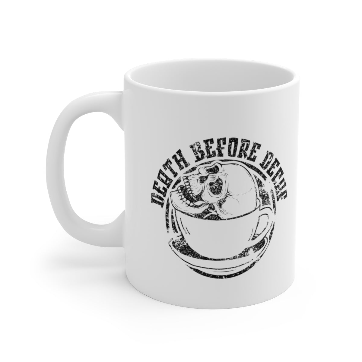 death before decaf mug
