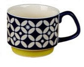 pattern Vintage Stackable Coffee Mugs