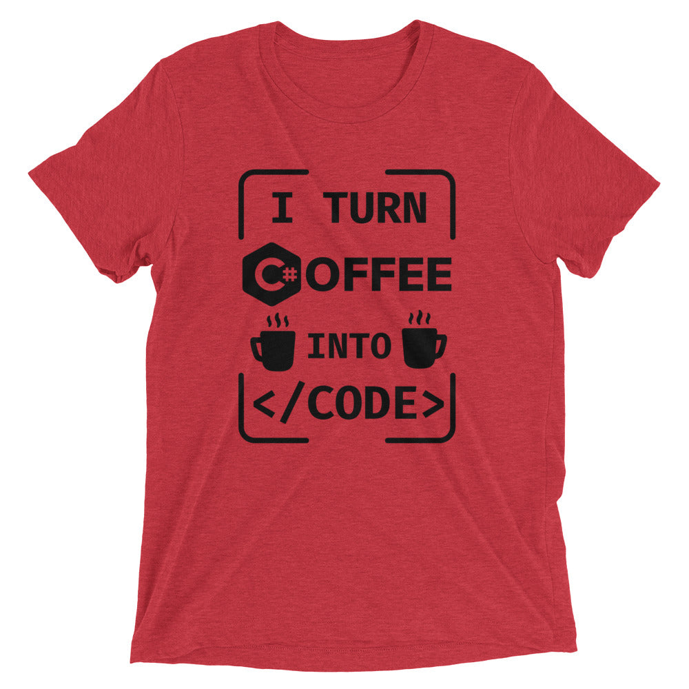 I turn coffee into code shirt