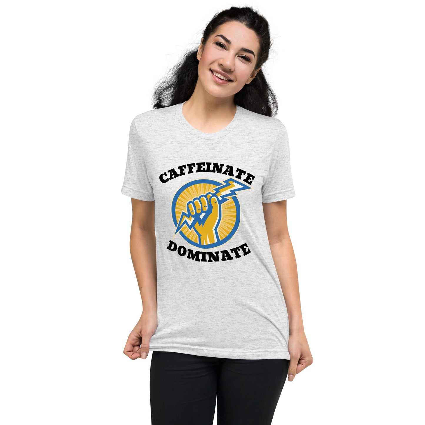 caffeinate and dominate graphic shirt